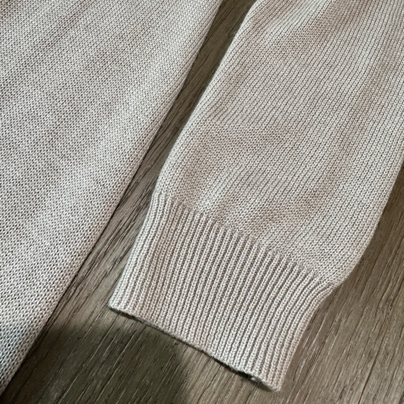 White House Black Market Long Open Cardigan Sweater Size Small Beige - Picture 8 of 10